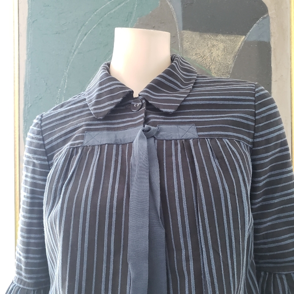 Noa Noa | Striped Padded Coat with Removable Cuffs - Picture 5 of 13